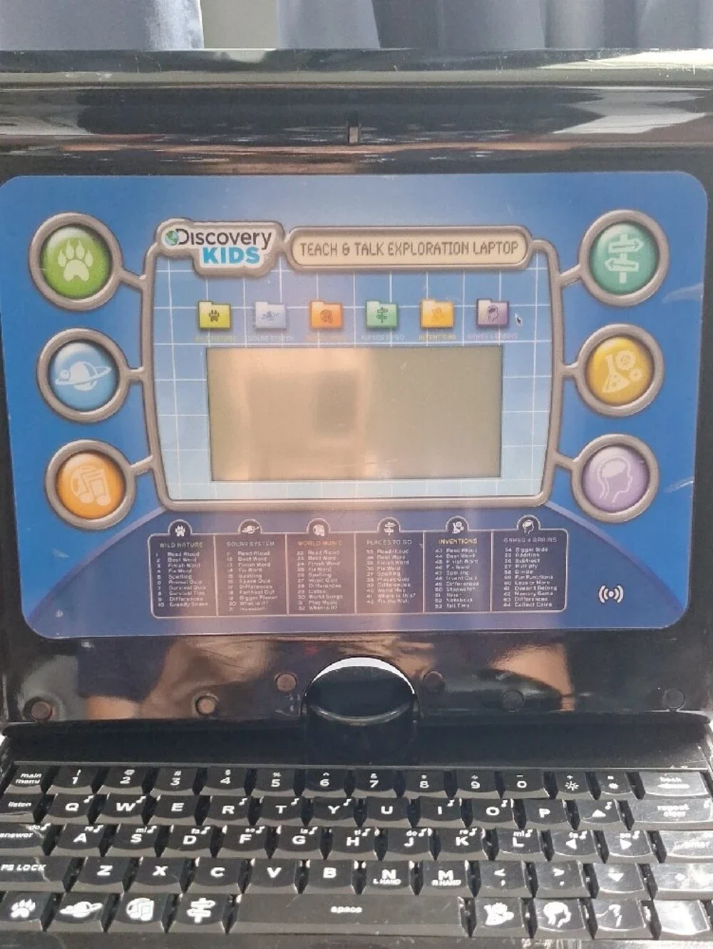 Discovery Kids Exploration Laptop - Black with Blue Panel and Multicolor Buttons